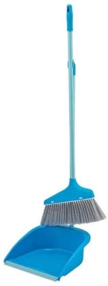 Elmorinuo Polyester Brush with Rubber Handle Dry Broom (Blue, 2 Units)