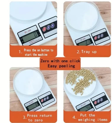 Elmorinuo Kitchen Scale Digital Scale Digital Kitchen Weighing Scale (White)