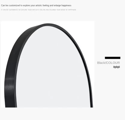 Elmorinuo Wall Mount Mirror Or Free Standing U shaped Black Decorative Mirror (Designer)