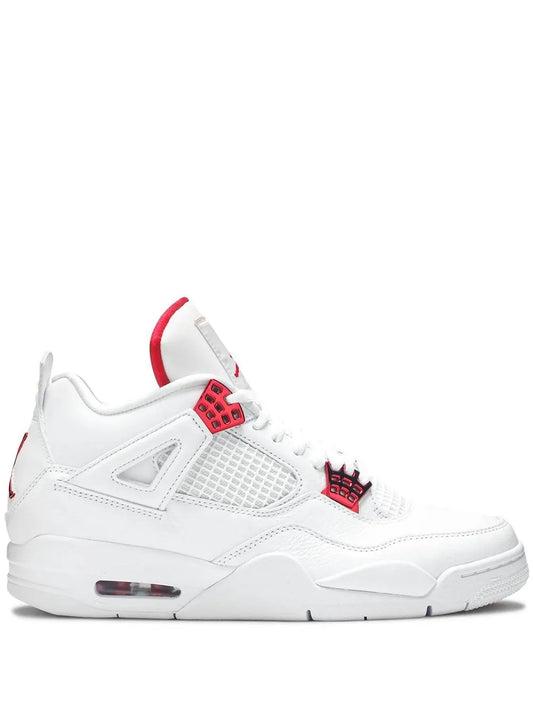 Air Jordan 4 Retro Red and White Metallic
