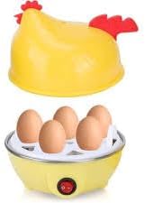 Electric Egg Cooker, Yellow Chicken Shape, 7 Egg Capacity, Steamer Boiler