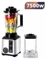 7500W High Power Blender with Digital Display, Stainless Steel, 2 Jars Included
