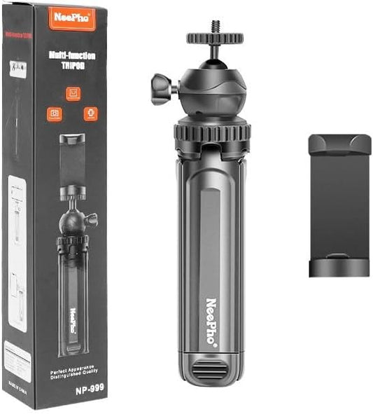 NeePho Multi-Function Mini Tripod NP-999, with Ball Head and Phone Holder, for Camera and Smartphone