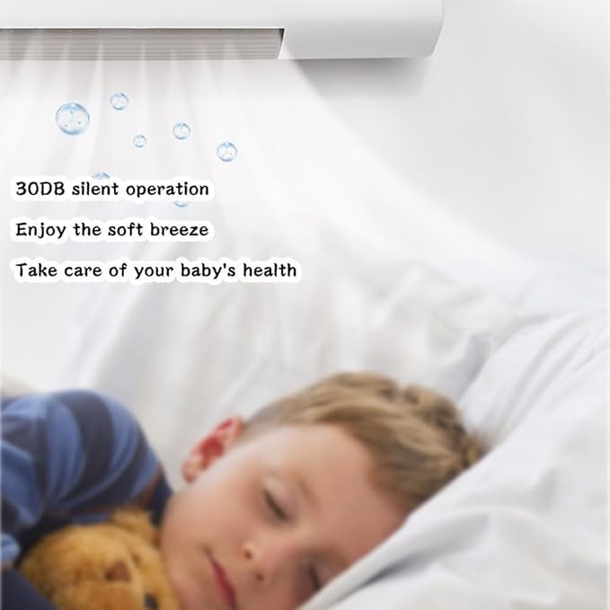 Mini Air Fan, 2000W Portable Air Fan, wall-mounted heater with Remote, Wall Mounted Natural Wind, Cooling Heating Air Fan With remote control, 8h Timing, for Home Bedroom Living Room Office Office