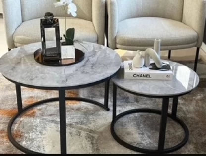 Elmorinuo Halo Nesting tables Steel Side Table