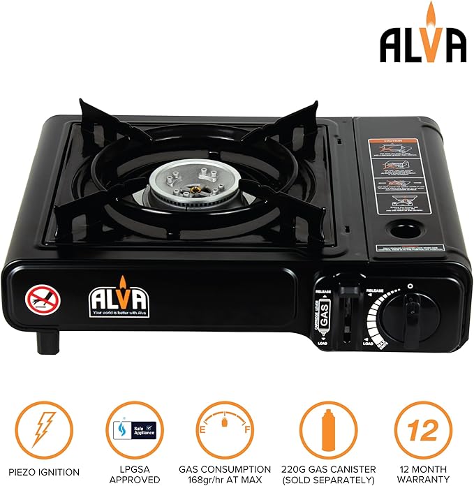 Single Burner Butane Canister Stove With Travel Case