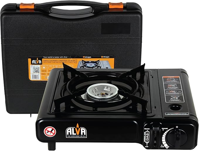 Single Burner Butane Canister Stove With Travel Case