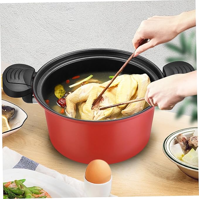 Mini Pressure Cooker, 3.5L Fast Heating Pressure Pot with Lock Handles, Non-stick Stockpot with See-Through Lid for Gas, Induction, Electric Stoves