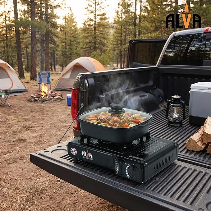 Single Burner Butane Canister Stove With Travel Case