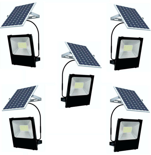 Elmorinuo 200W LED Solar Flood light Solar Light (Pack of 5)