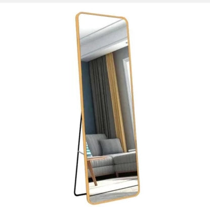 Wall mount mirror or free standing Gold Decorative Mirror  (Rectangle)