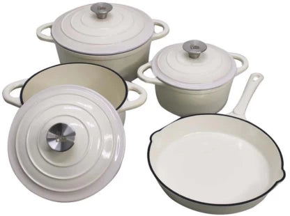 Avi white7pie1 Non-Stick Coated Cast Iron Cookware Set  (1 - Piece)