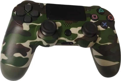 Elmorinuo - Double Shock Vibration 4 Wireless Controller Compatible With PS4 & PC Gamepad with Dual Vibration, USB Charging- Camo Dark Green. Motion Controller